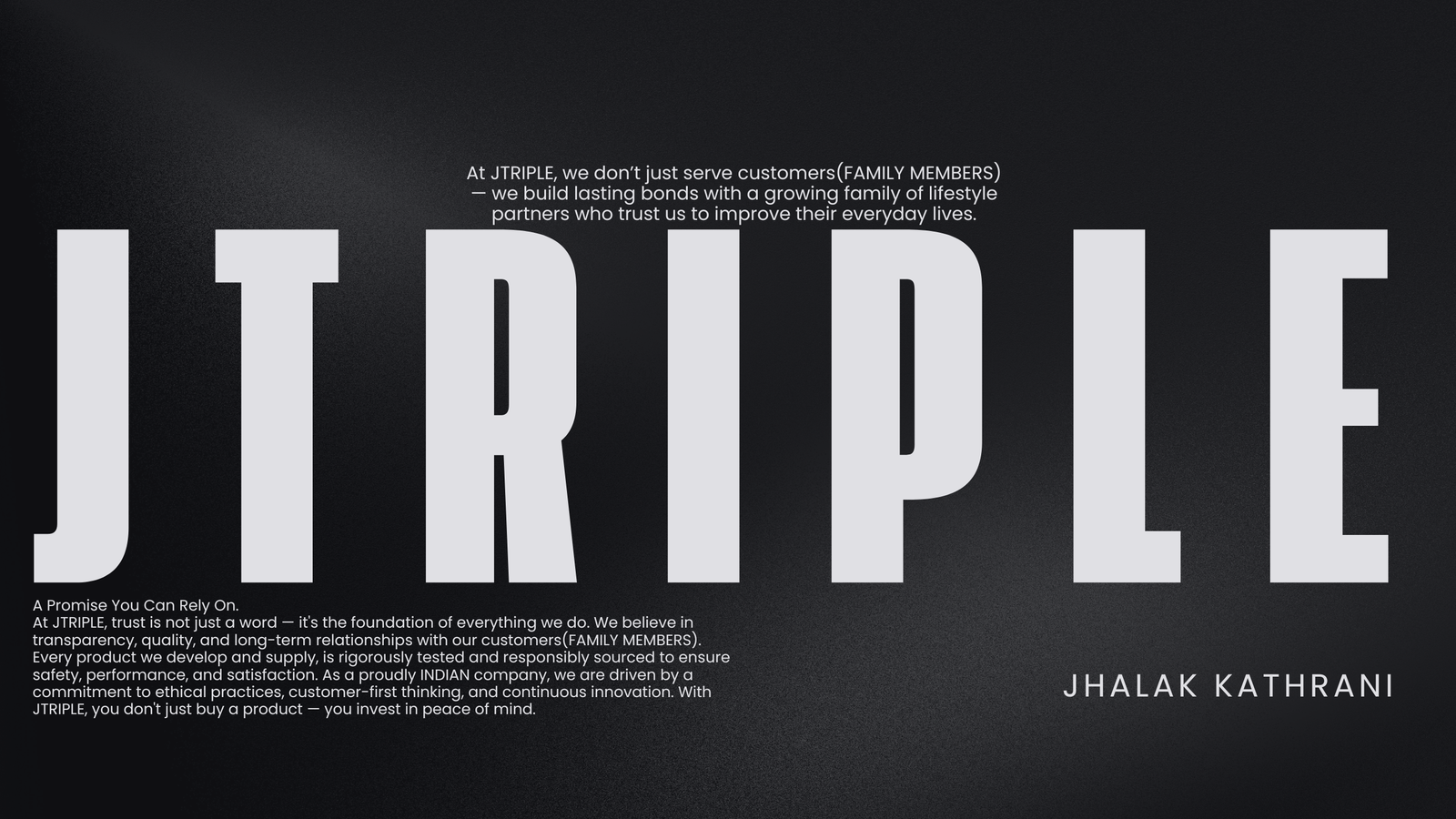 jtriple banner black white bold creative portfolio presentation
